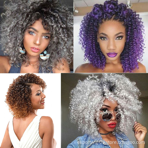 China supplier afro curl marley braid hair crochet braids synthetic hair extension crochet curly hair